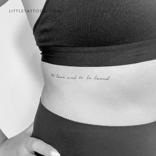 To Love and To Be Loved Temporary Tattoo - Set of 3