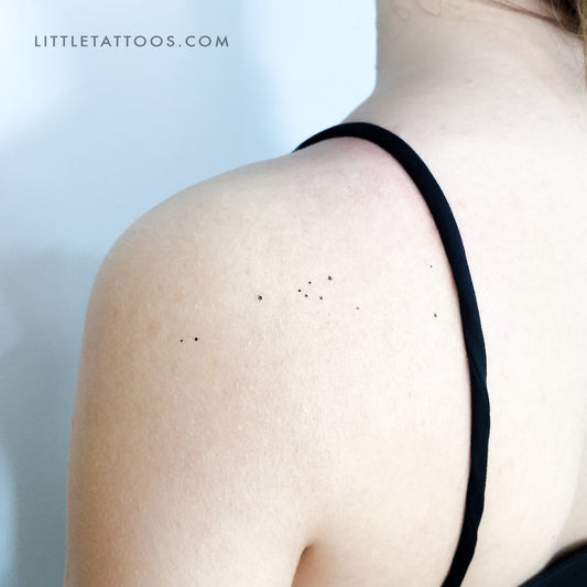Tatuaje temporal minimalista de la constelación de Tauro (juego de 3)