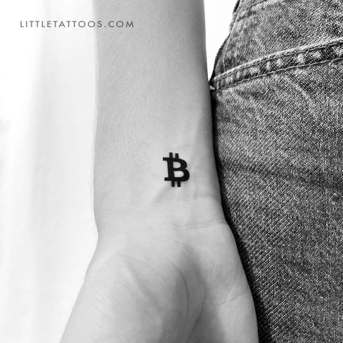 Bitcoin Symbol Temporary Tattoo - Set of 3