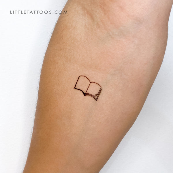 Minimalist Book Temporary Tattoo (Set of 3)
