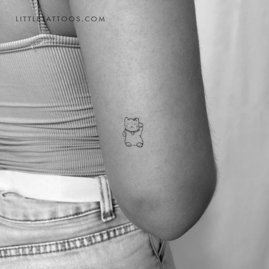 Maneki-neko Temporary Tattoo - Set of 3