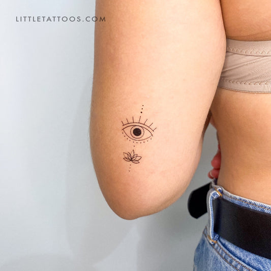 Eye Lotus Temporary Tattoo by 1991.ink - Set of 3