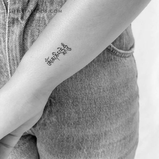 Tibetan Om Mani Padme Hum Temporary Tattoo - Set of 3