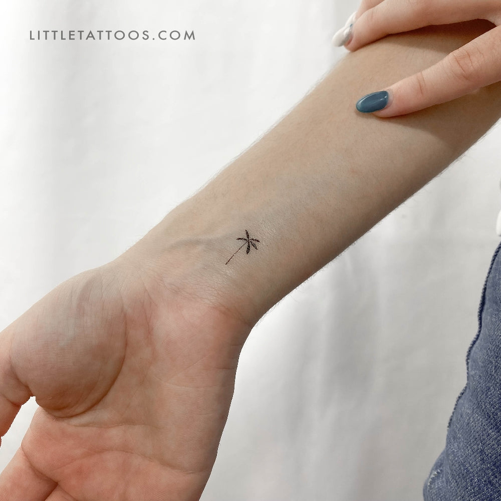 Date Palm Tree Temporary Tattoo - Set of 3