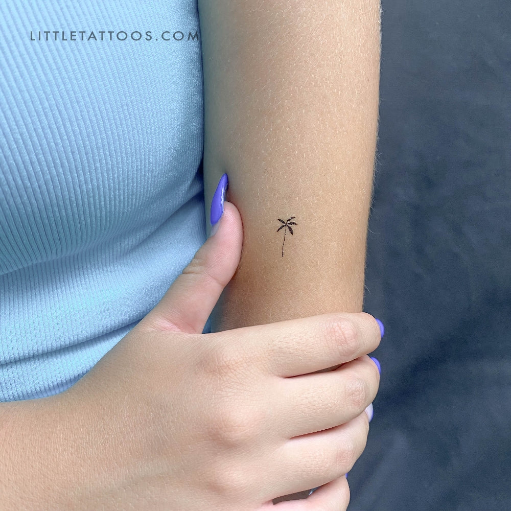 Date Palm Tree Temporary Tattoo - Set of 3