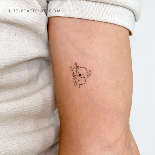 Tatuaje temporal de koala - Juego de 3