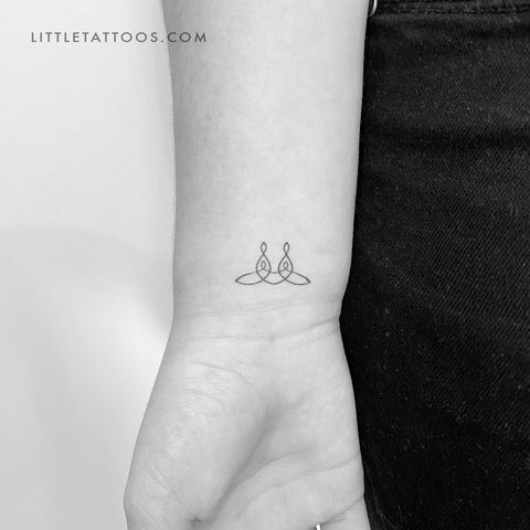 Small Family Unity Symbol Temporary Tattoo - Set of 3