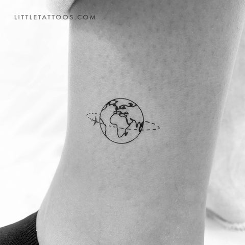 Trip Around The World Temporary Tattoo - Set of 3