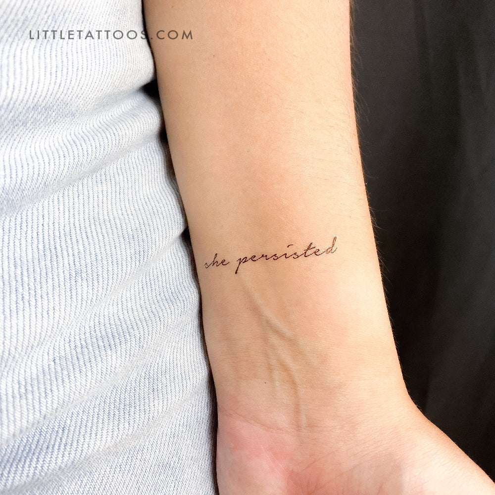 She Persisted Temporary Tattoo - Set of 3