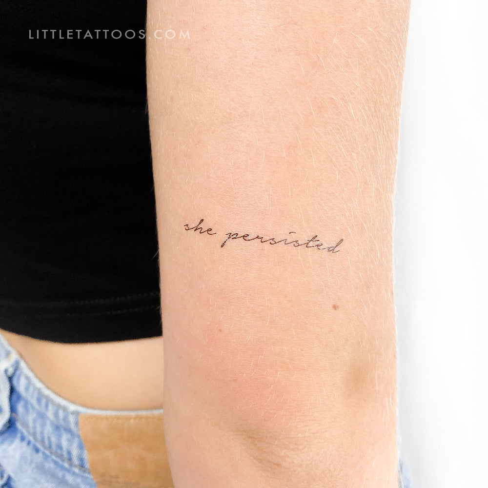 She Persisted Temporary Tattoo - Set of 3
