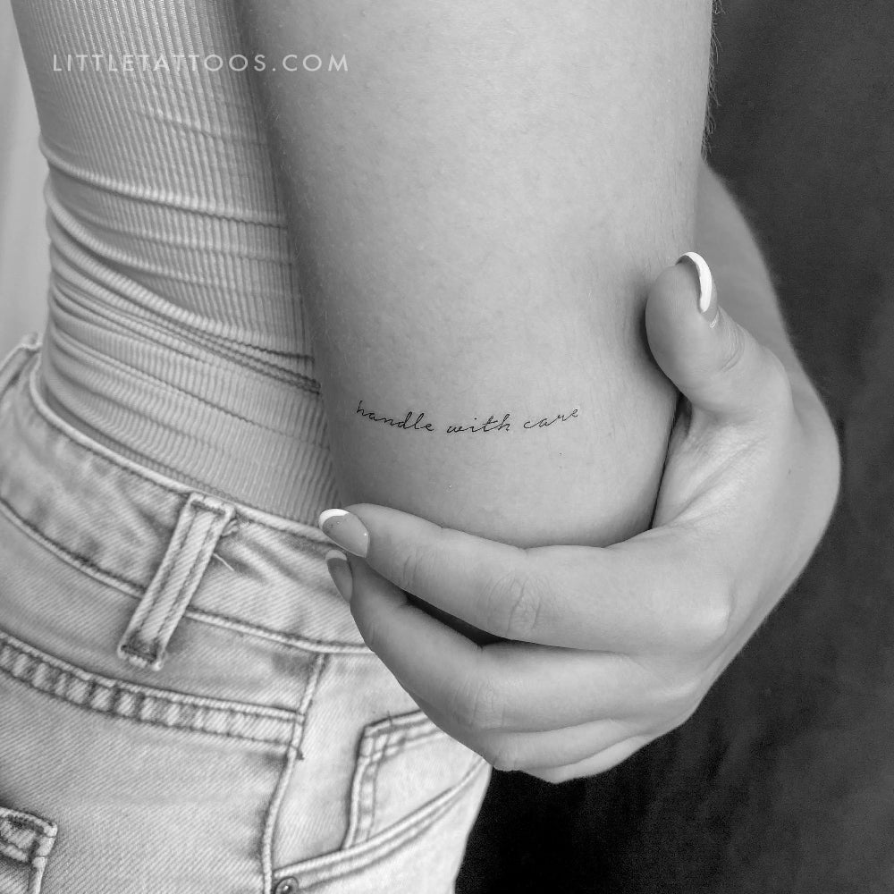 Handle With Care Temporary Tattoo - Set of 3