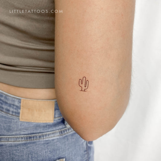 Tatuaje temporal de cactus saguaro (juego de 3)