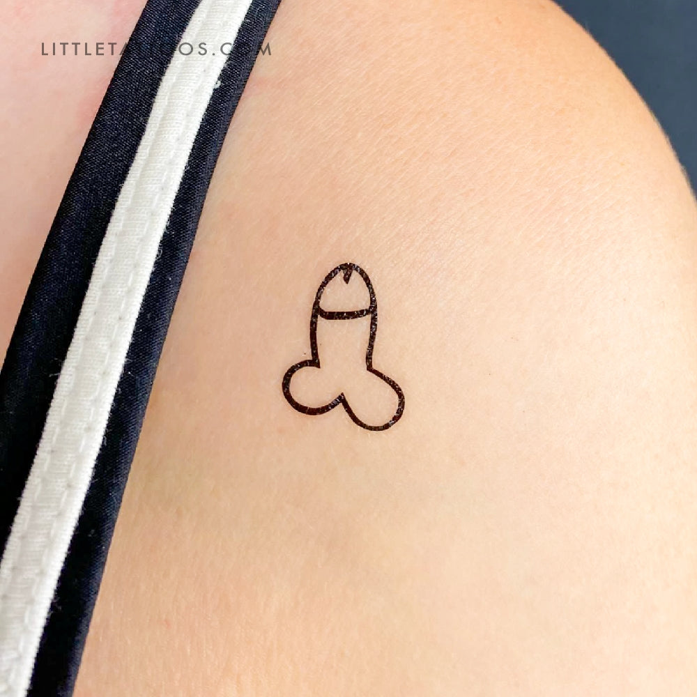 Tatuaje temporal de pene - Juego de 3