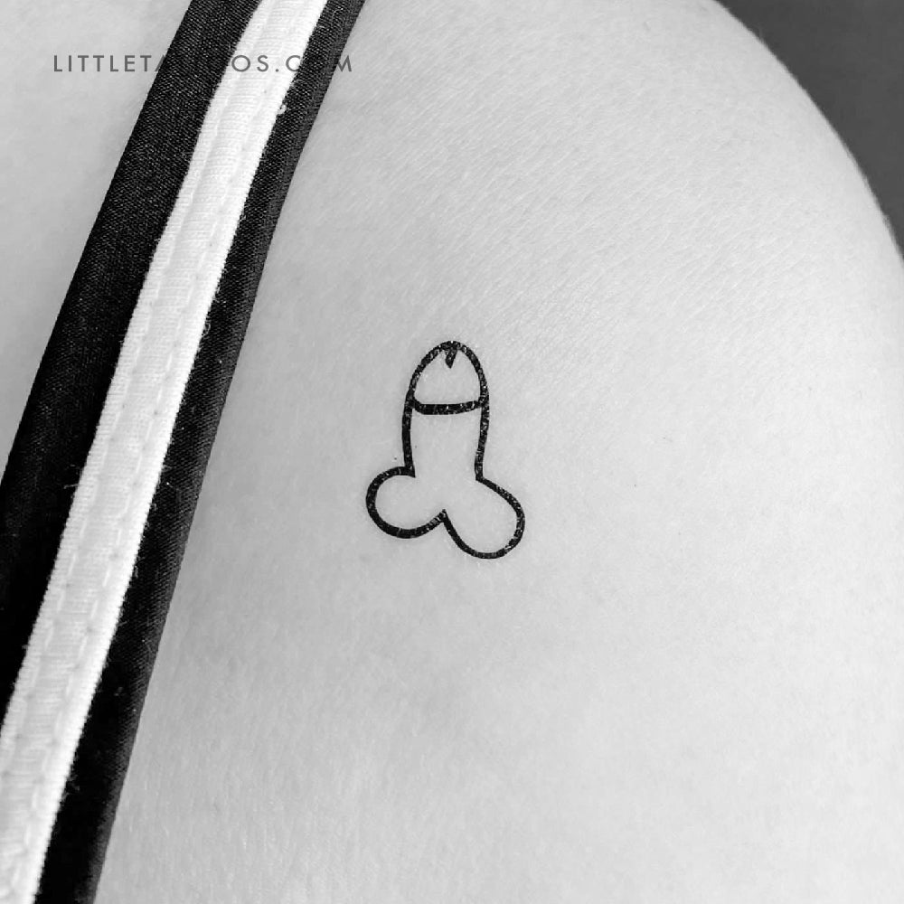 Tatuaje temporal de pene - Juego de 3