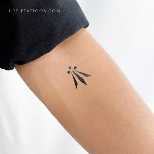 Celtic Awen Symbol Temporary Tattoo - Set of 3