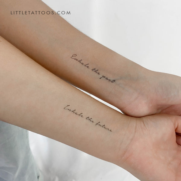 Inhale The Future Exhale The Past Temporary Tattoo - Set of 3+3