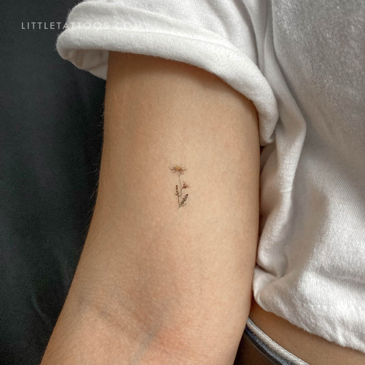 Tatuaje temporal de margarita de Lena - Juego de 3