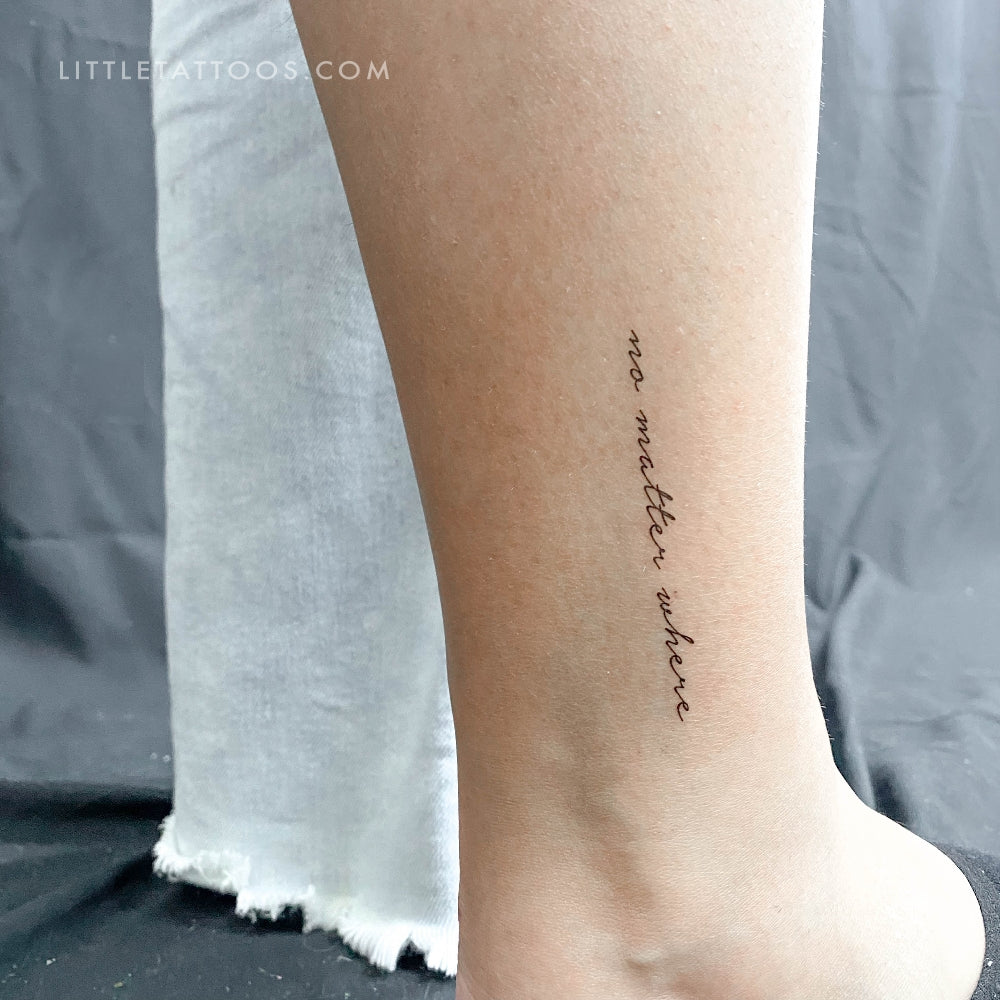 No Matter Where Temporary Tattoo - Set of 3