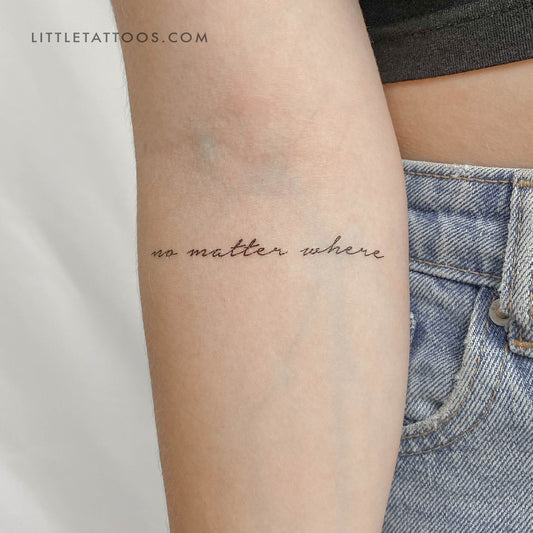 No Matter Where Temporary Tattoo - Set of 3