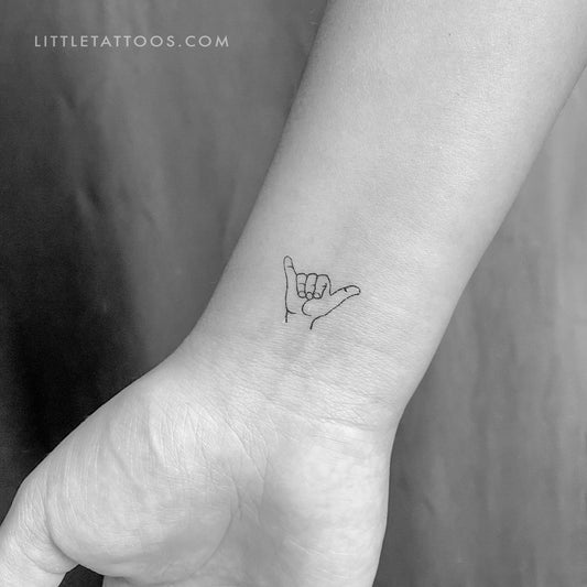 Shaka Sign Temporary Tattoo - Set of 3