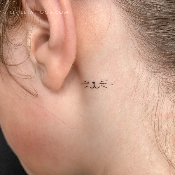 Minimalist Cat Whiskers Temporary Tattoo - Set of 3