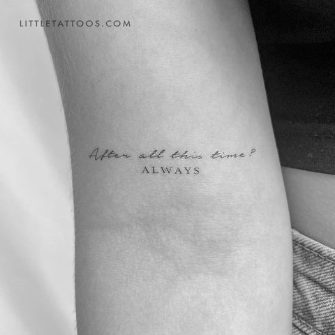 After All This Time? Always Temporary Tattoo - Set of 3