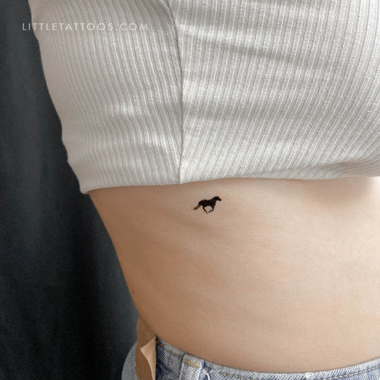 Tatuaje temporal de caballo negro - Juego de 3