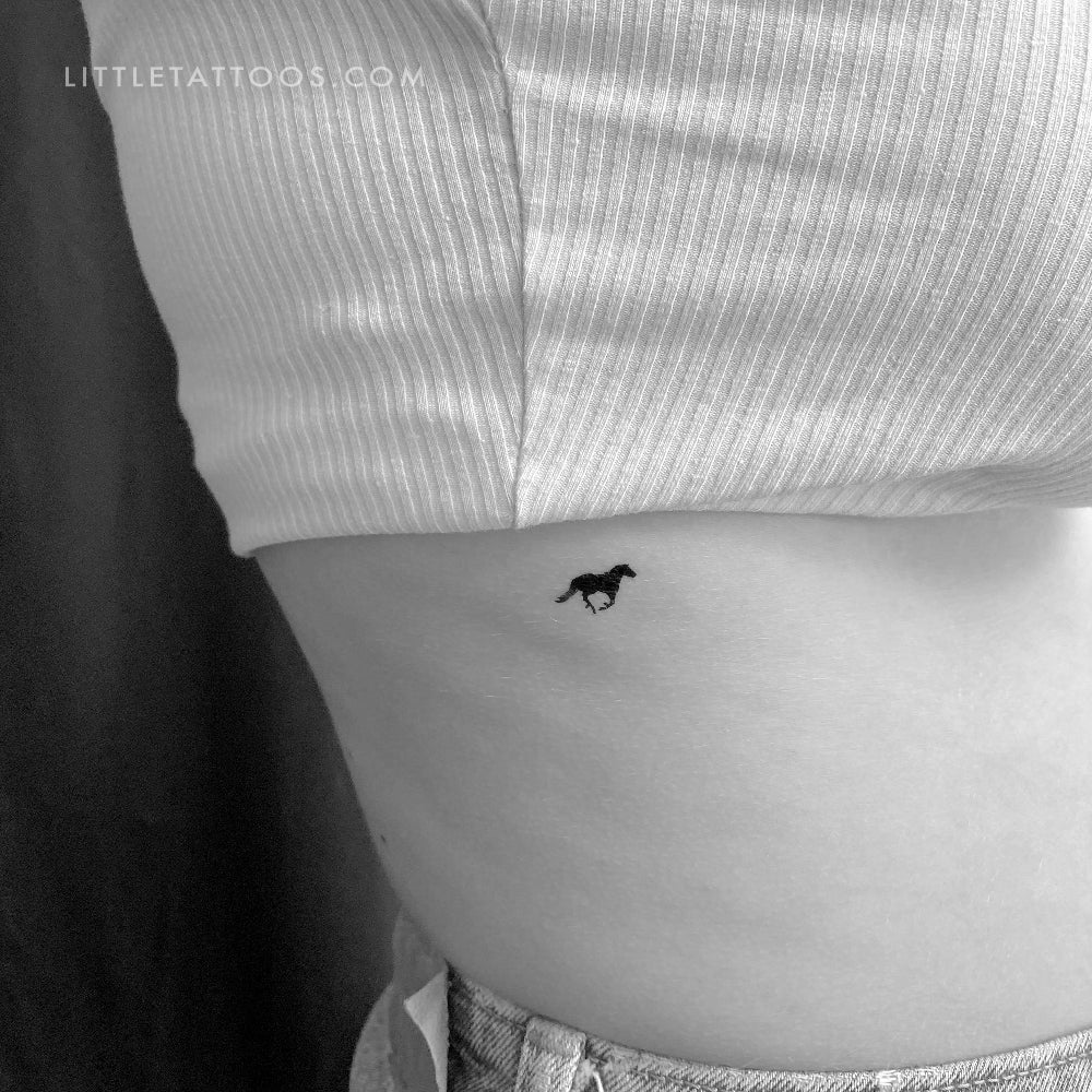 Black Horse Temporary Tattoo - Set of 3 – Little Tattoos, image size:1000x1000