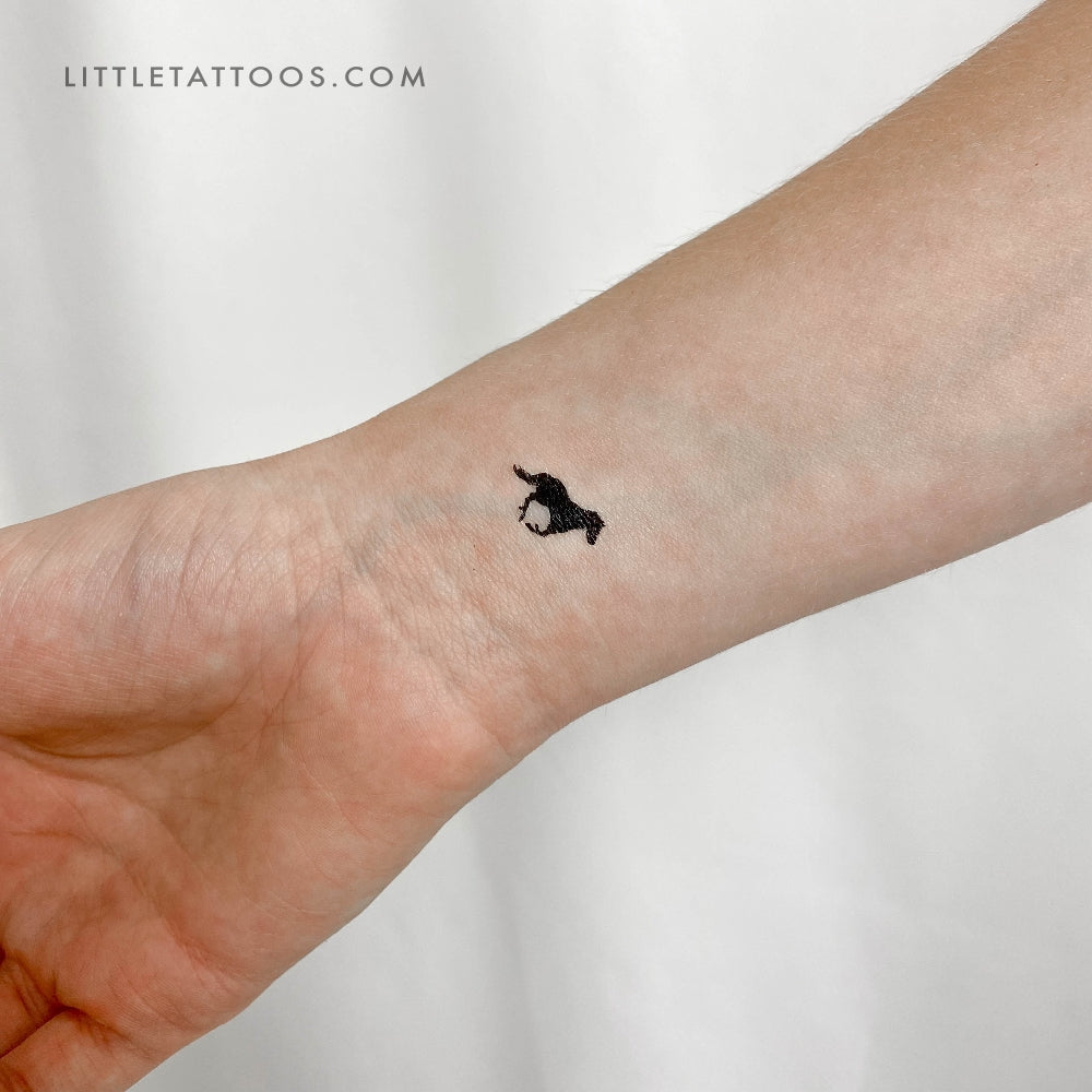 Tatuaje temporal de caballo negro - Juego de 3