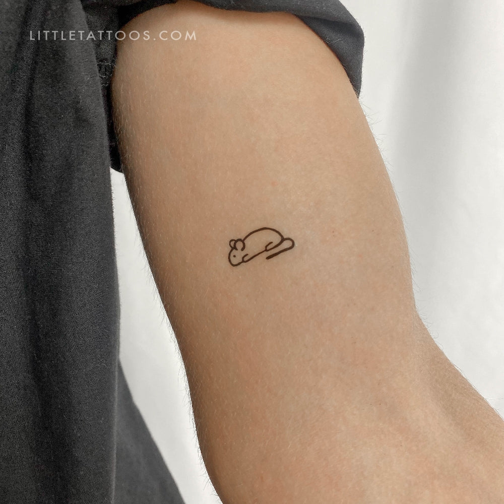 Mouse Temporary Tattoo - Set of 3
