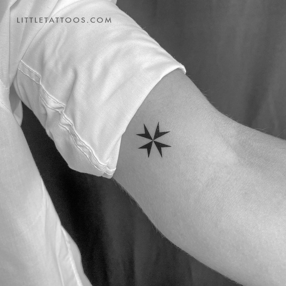 Tatuaje temporal de cruz de Malta - Juego de 3