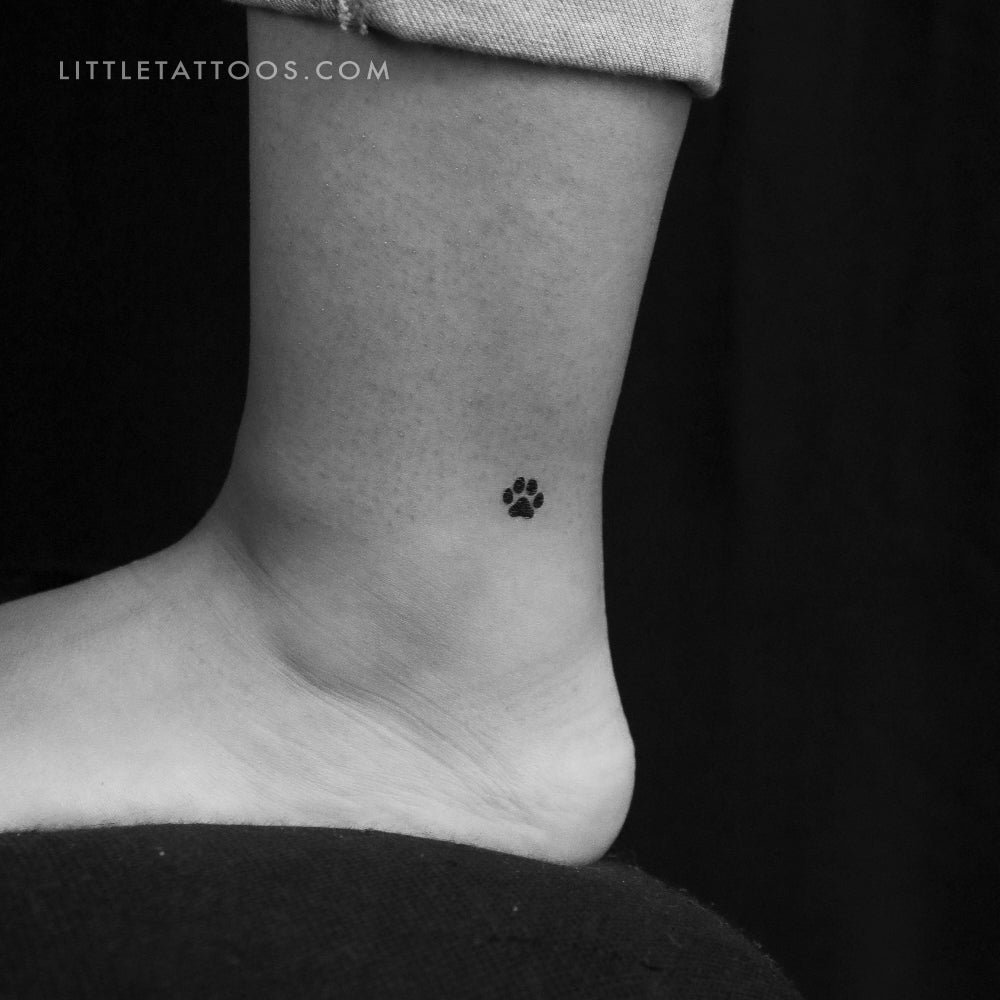 Tatuaje temporal de pata de perro pequeño (juego de 3)