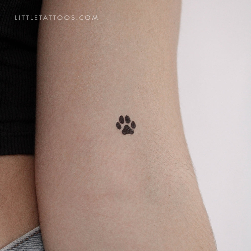 Tatuaje temporal de pata de perro pequeño (juego de 3)