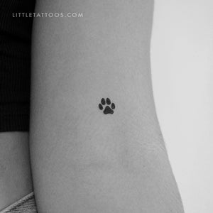 Small Dog Paw Temporary Tattoo - Set of 3