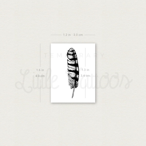 Small Feather Temporary Tattoo - Set of 3