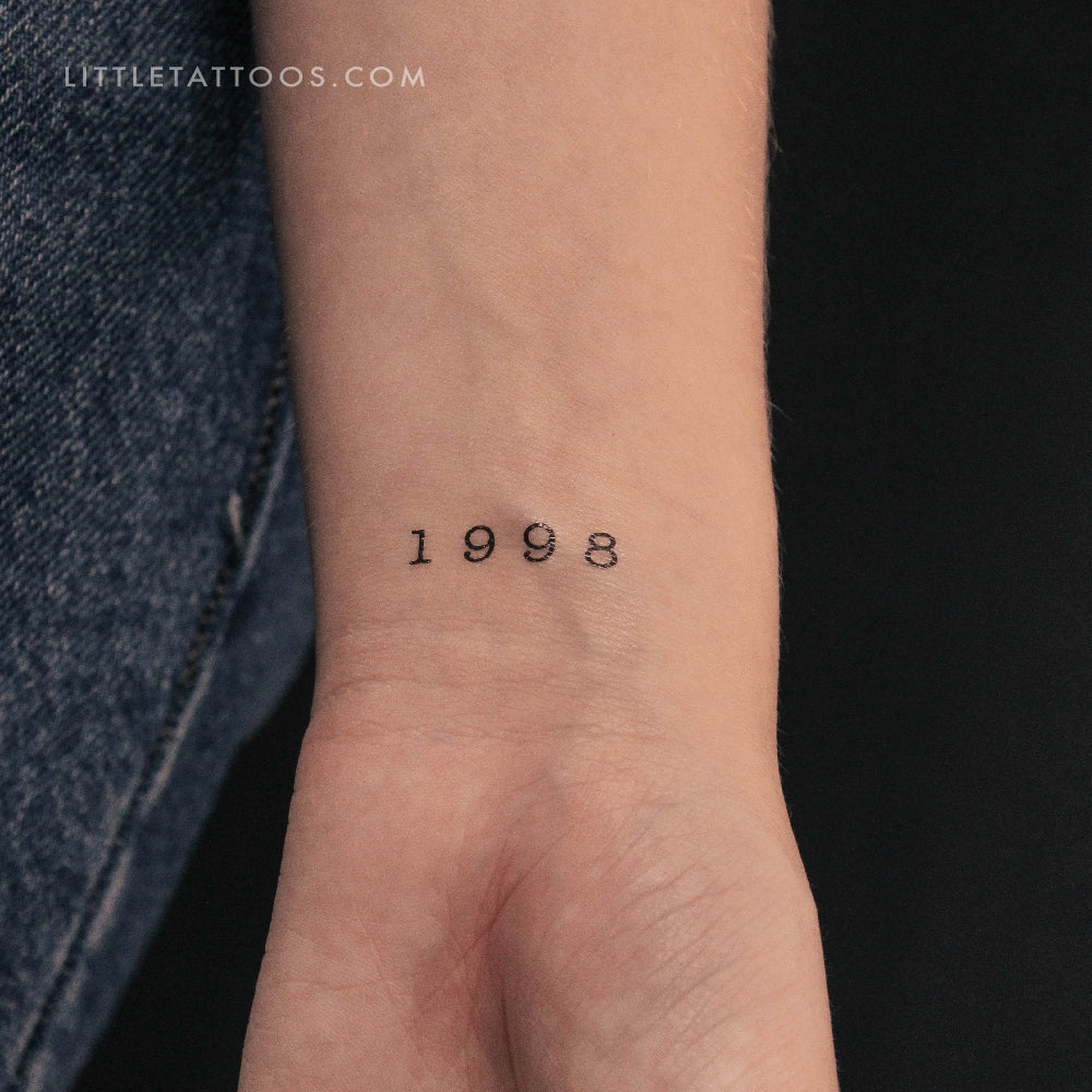 Tatuaje temporal del año de nacimiento 1998 - Juego de 3