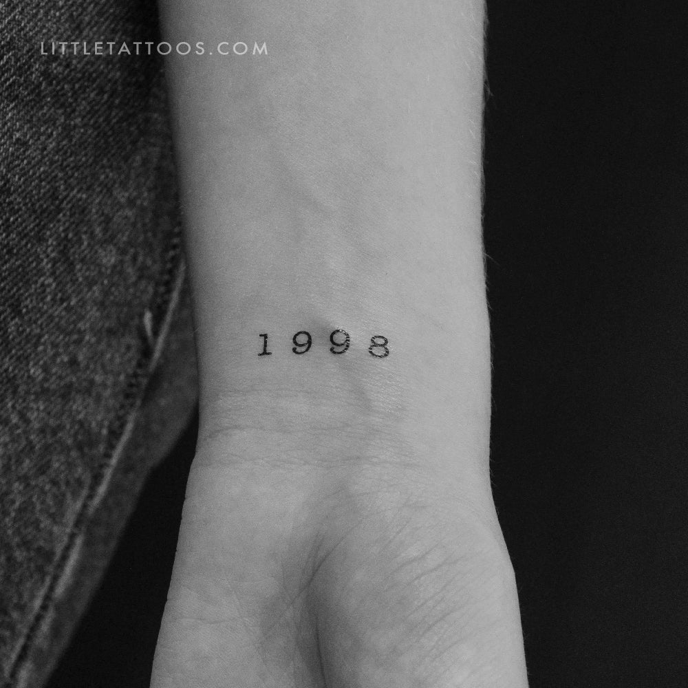 Tatuaje temporal del año de nacimiento 1998 - Juego de 3