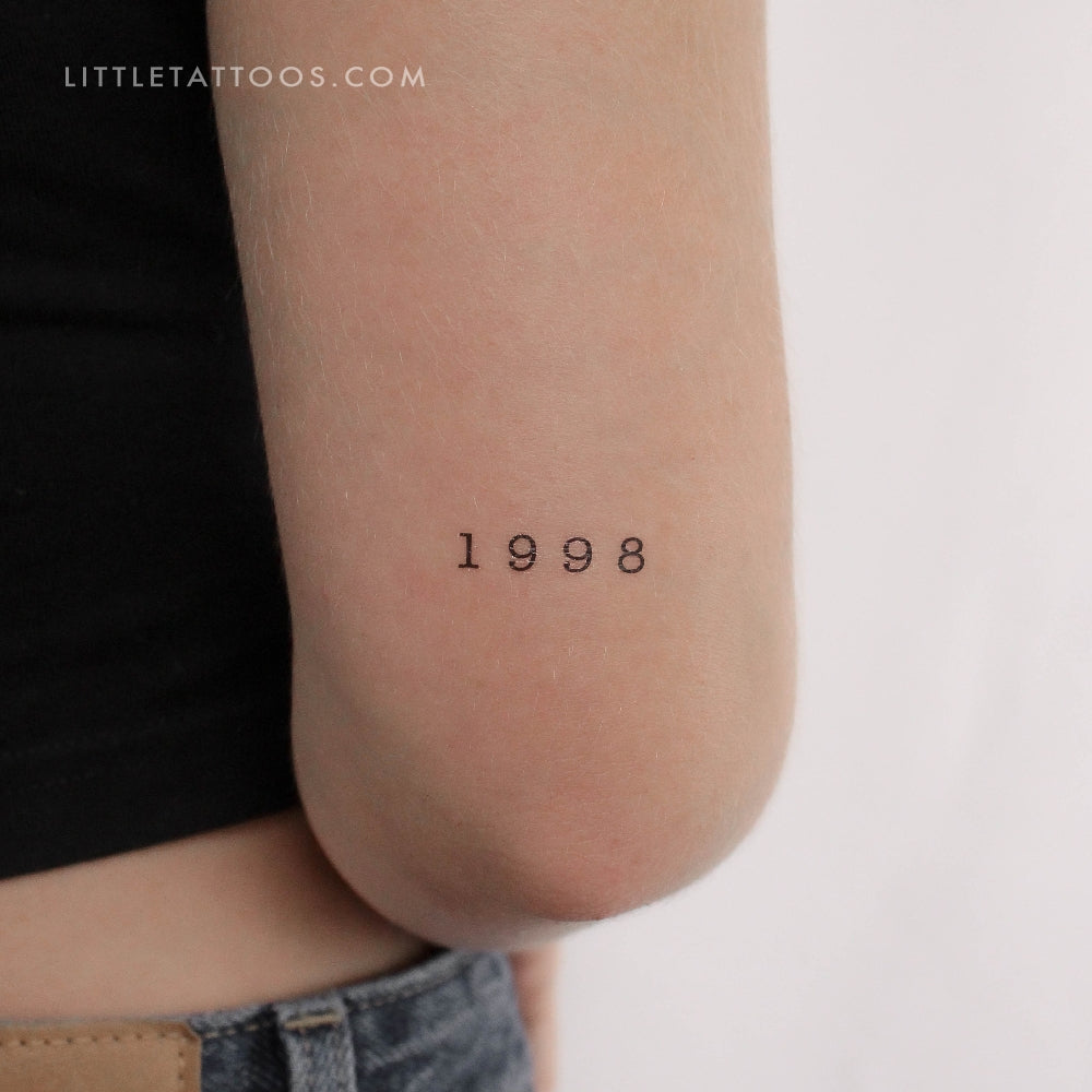Tatuaje temporal del año de nacimiento 1998 - Juego de 3