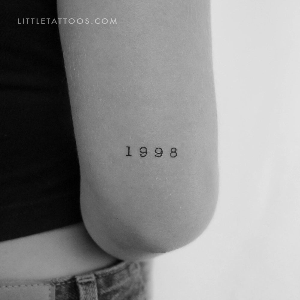 Tatuaje temporal del año de nacimiento 1998 - Juego de 3