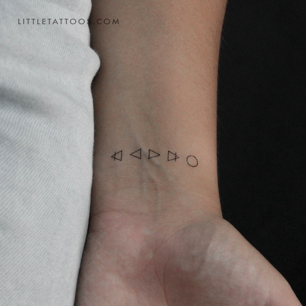 Alchemy Symbols Temporary Tattoo - Set of 3