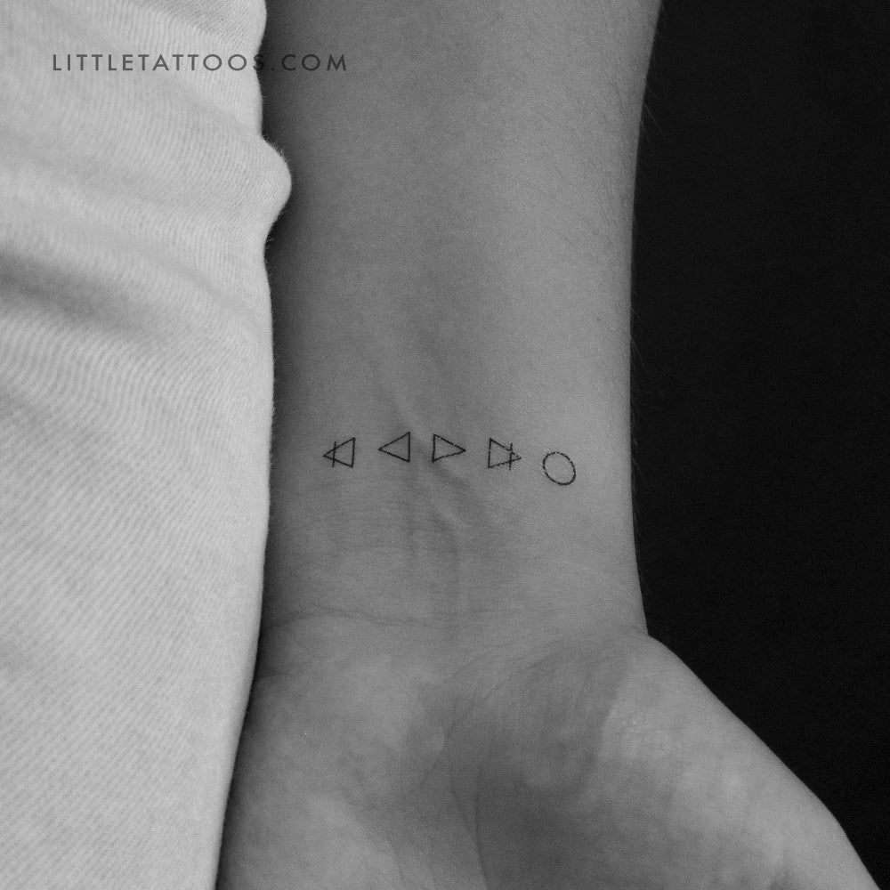 Alchemy Symbols Temporary Tattoo - Set of 3