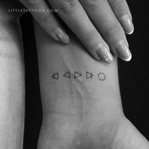 Alchemy Symbols Temporary Tattoo - Set of 3