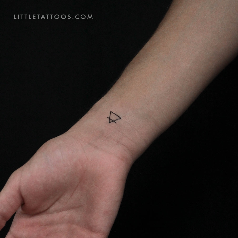 Earth Alchemy Symbol Temporary Tattoo - Set of 3