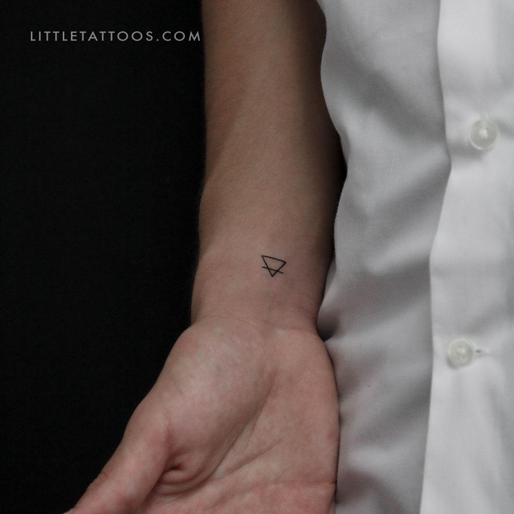Earth Alchemy Symbol Temporary Tattoo - Set of 3