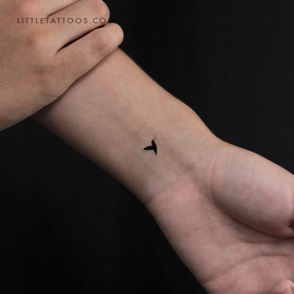 Little Hummingbird (Right) Temporary Tattoo - Set of 3