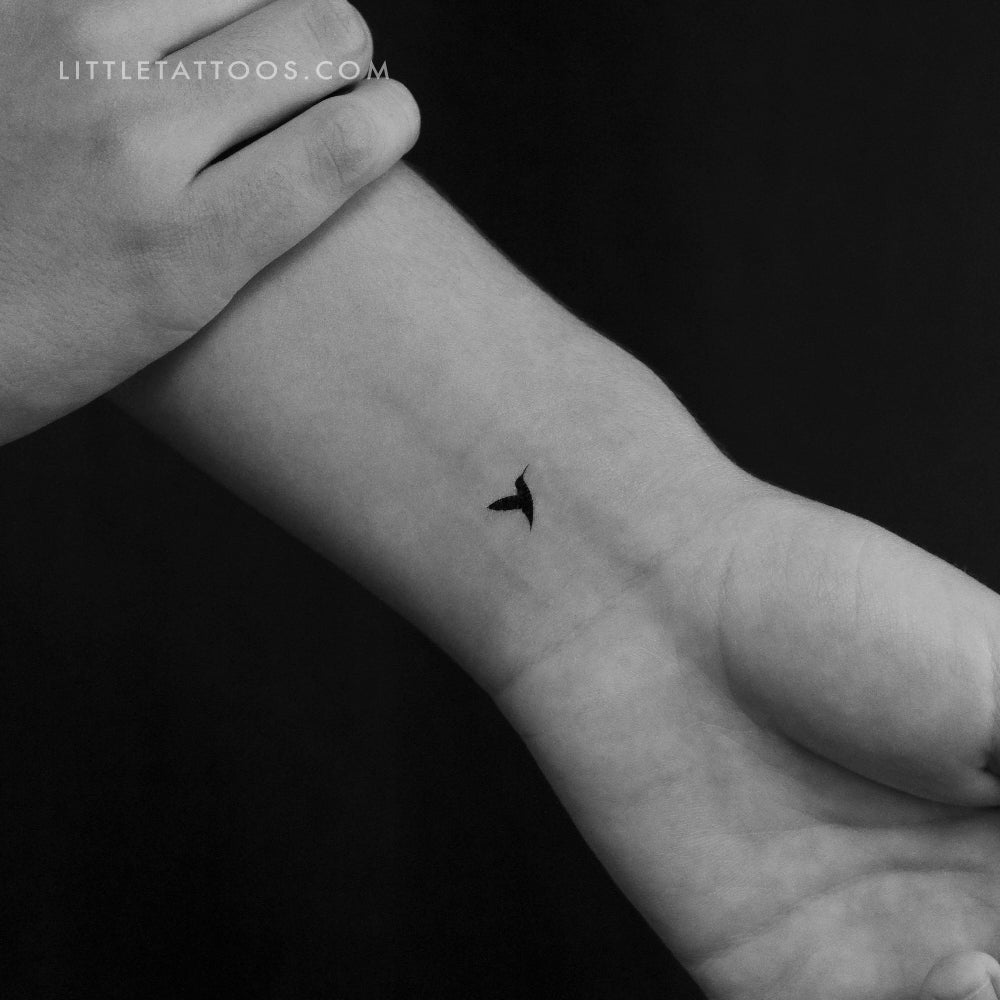 Little Hummingbird (Right) Temporary Tattoo - Set of 3