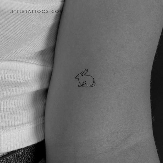 Tatuaje temporal de conejo - Juego de 3