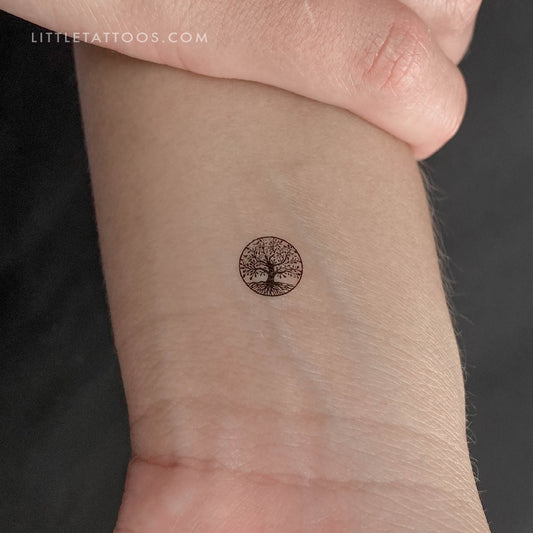 Tatuaje temporal del pequeño árbol de la vida - Juego de 3