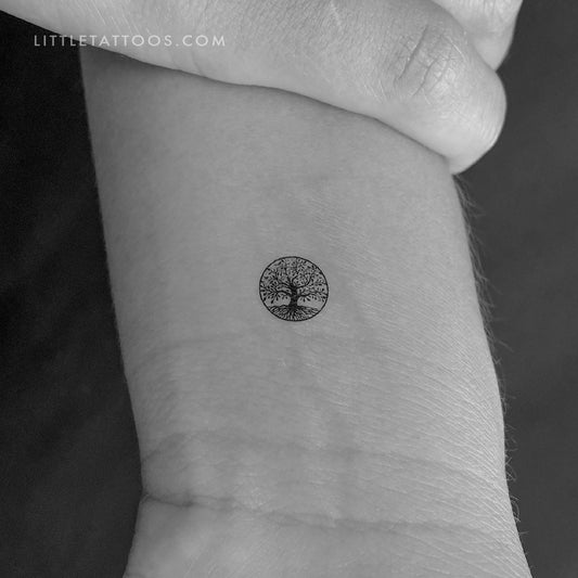 Tatuaje temporal del pequeño árbol de la vida - Juego de 3