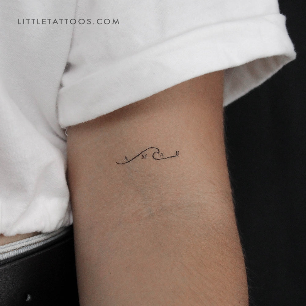 Amar Wave Temporary Tattoo - Set of 3